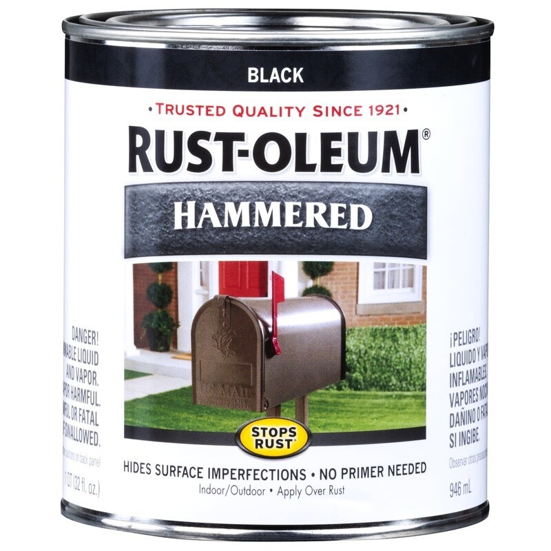 Oil Based Hammered Paint Quart 2 Pack Indoor Outdoor Rust Prevention Quick Dry