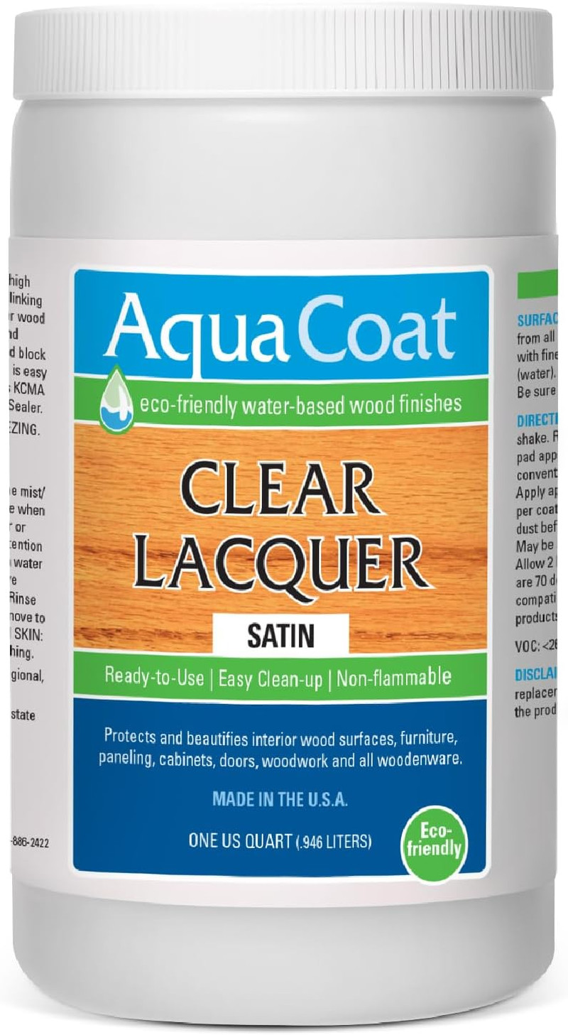 Clear Lacquer in Satin Finish – Premium Water-Based for Wood & Plastic – Self-Cr