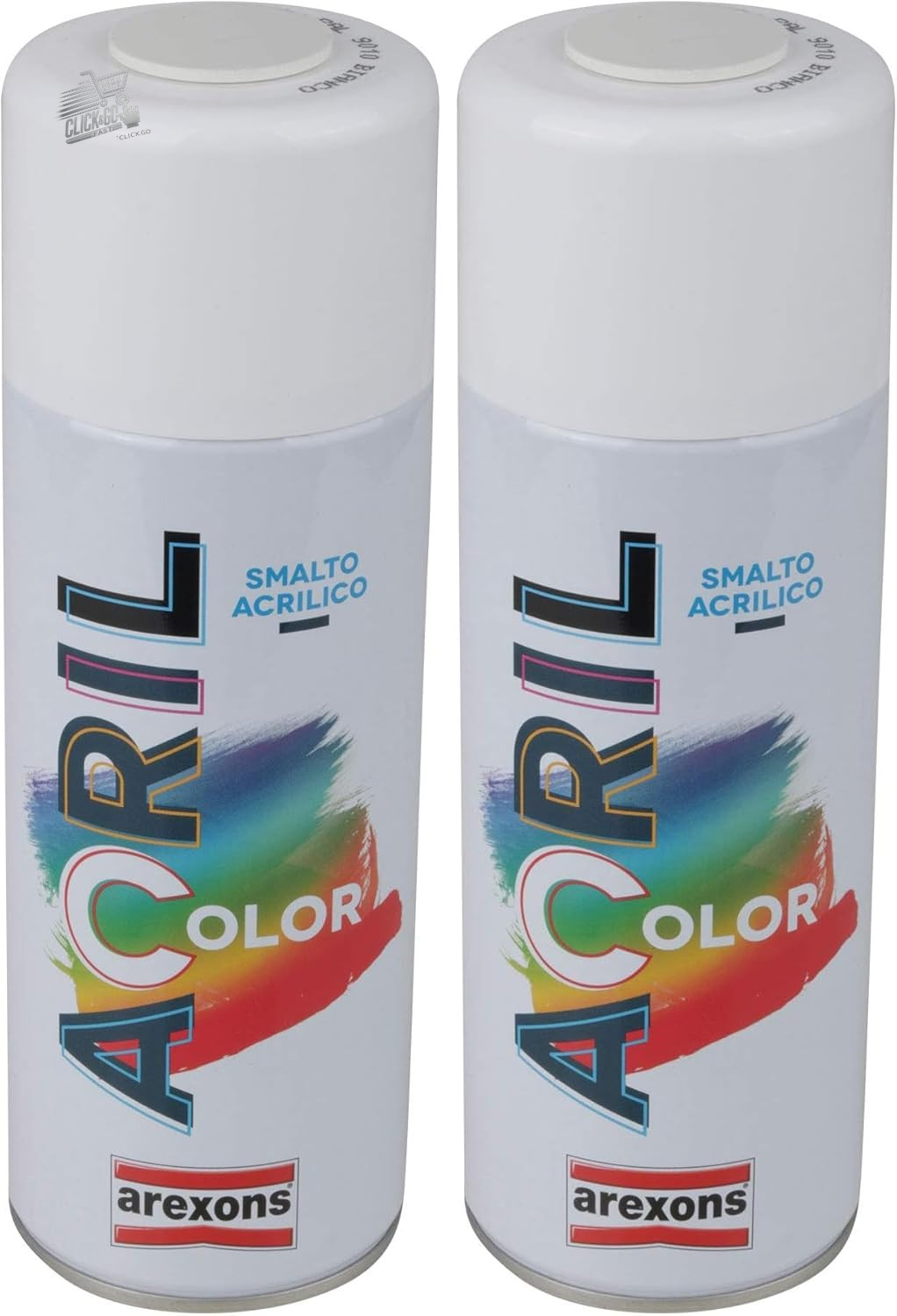 Matte White Acrylic Spray Polish RAL 9010 Quick Paint Multipurpose Set 2 Pieces