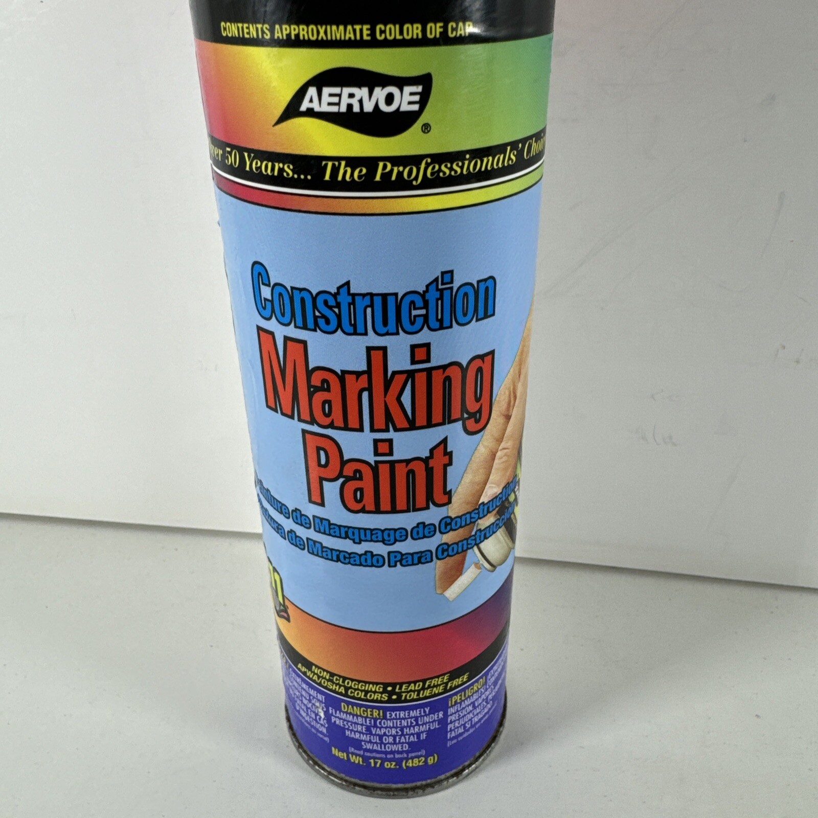 NEW OLD STOCK Aervoe #249 Construction Marking Paint Fluorescent Pink 17 oz