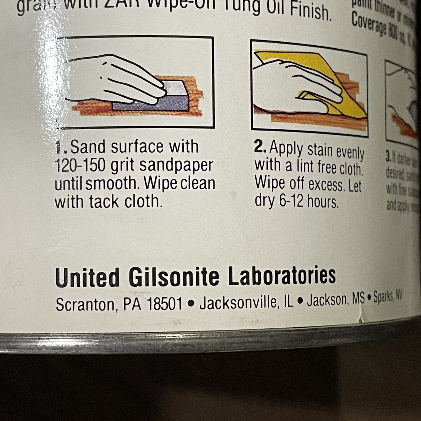 Quart Can ORIGINAL ZAR 122 Mediterranean Oil Based Wood Stain & Sealer NEW
