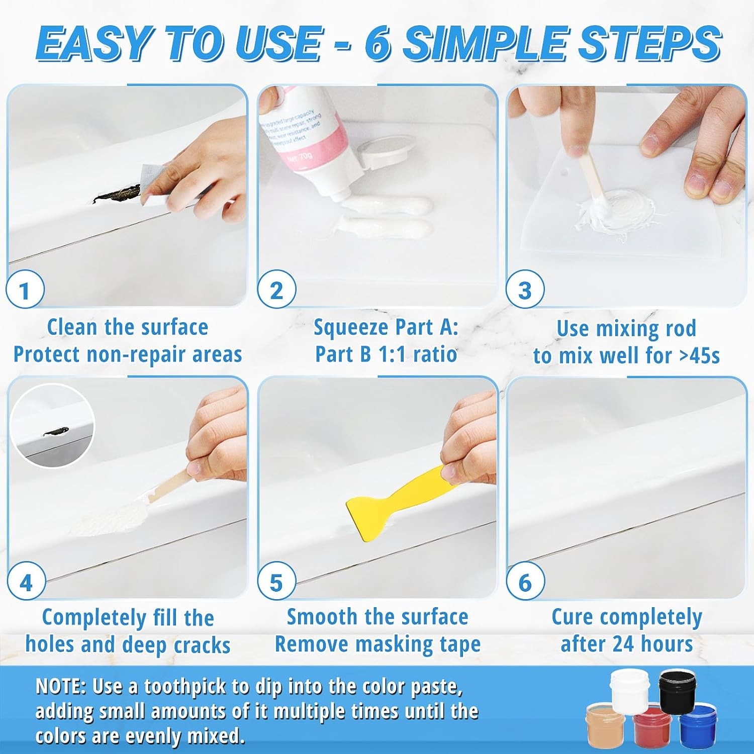 Fiberglass Bathtub Repair Kit Porcelain Fiber Glass Repair Kit Complete Fix