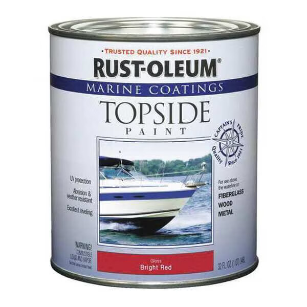 Topside Paint, Bright Red, Alkyd 207004