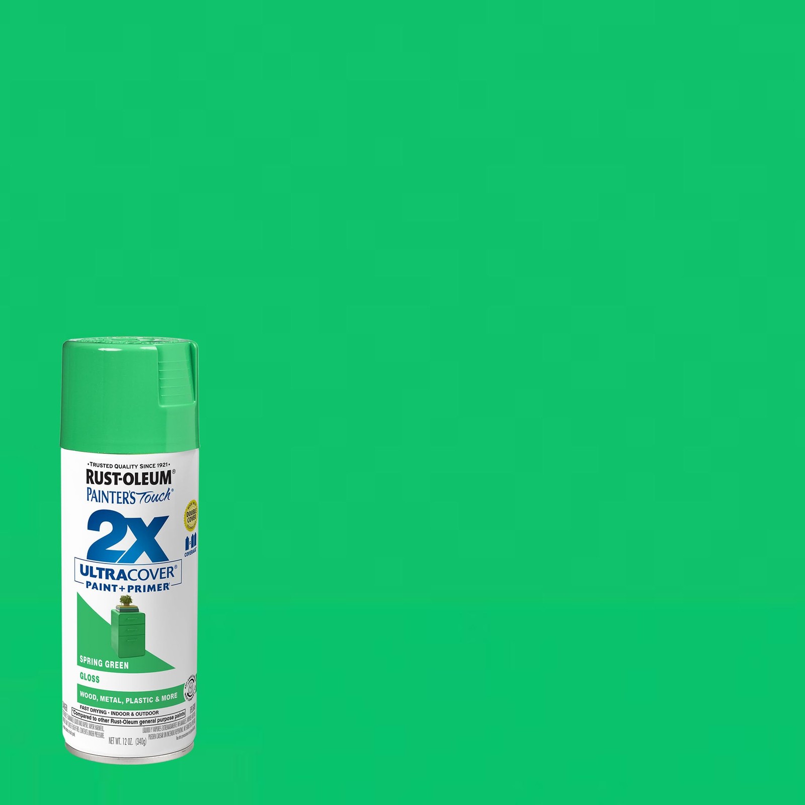 Gloss Spring Green Spray Paint 12 Ounce Oil Based Durable Finish Home Improve…