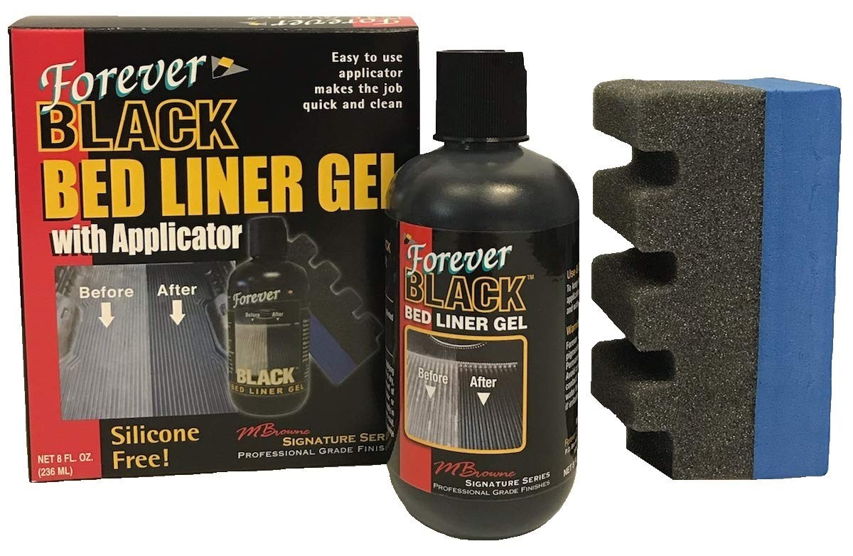 Forever Black Truck Bed Liner Gel – Black Colored Dye, Water Based, UV Protec…