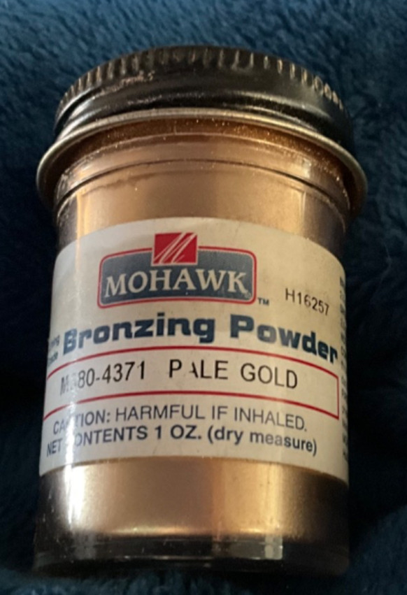 Vintage Mohawk M380-4371 Bronzing Powder Pale Gold, 1 oz 80% Full