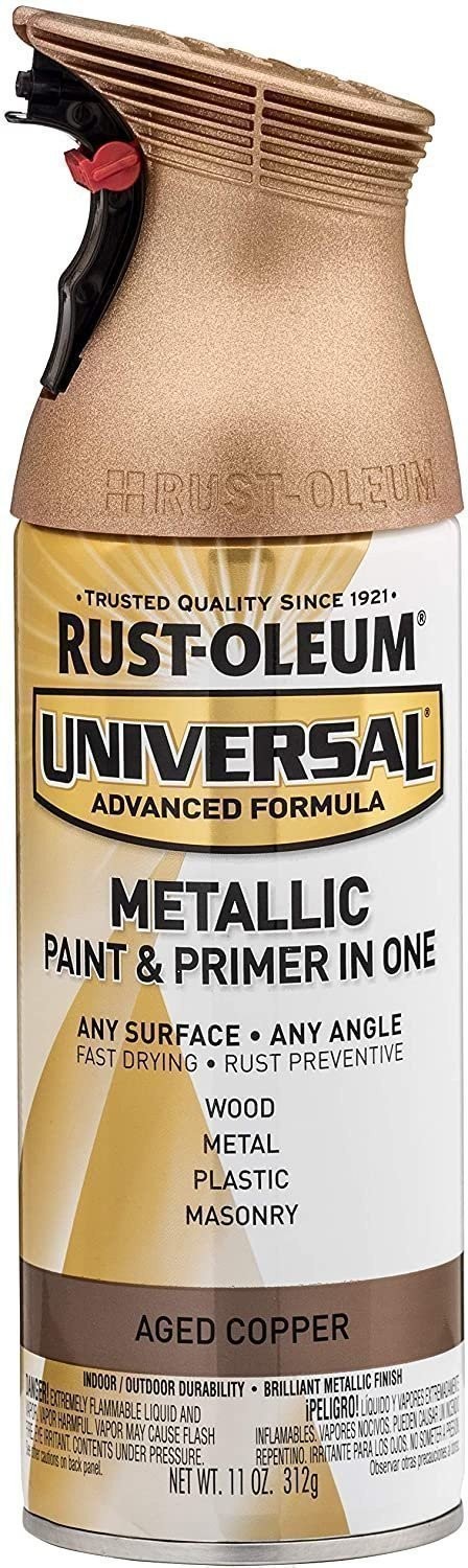 Rust-Oleum 249132-6PK Universal All Surface Metallic Spray Paint, 11 oz, Aged…
