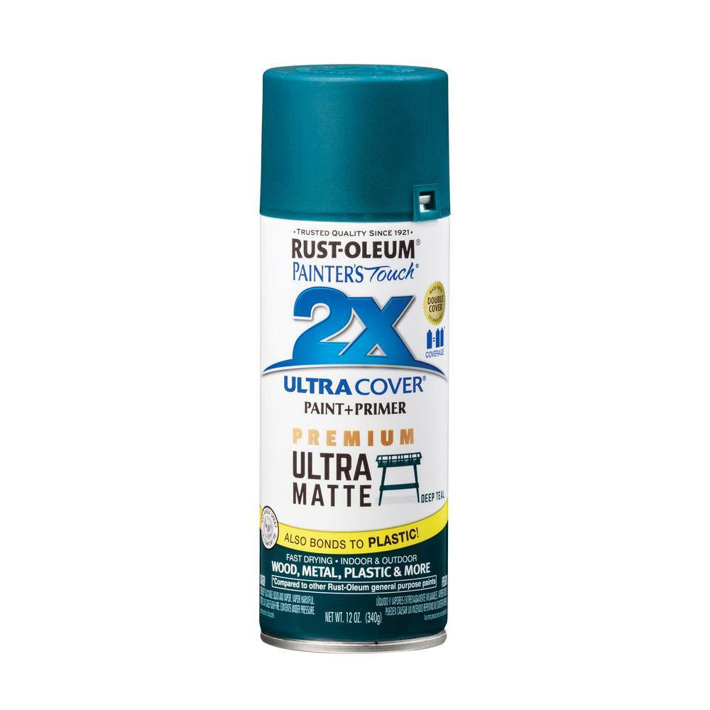 12 Oz. Matte Deep Teal Ultra Cover General Purpose Spray Paint (Case of 6)