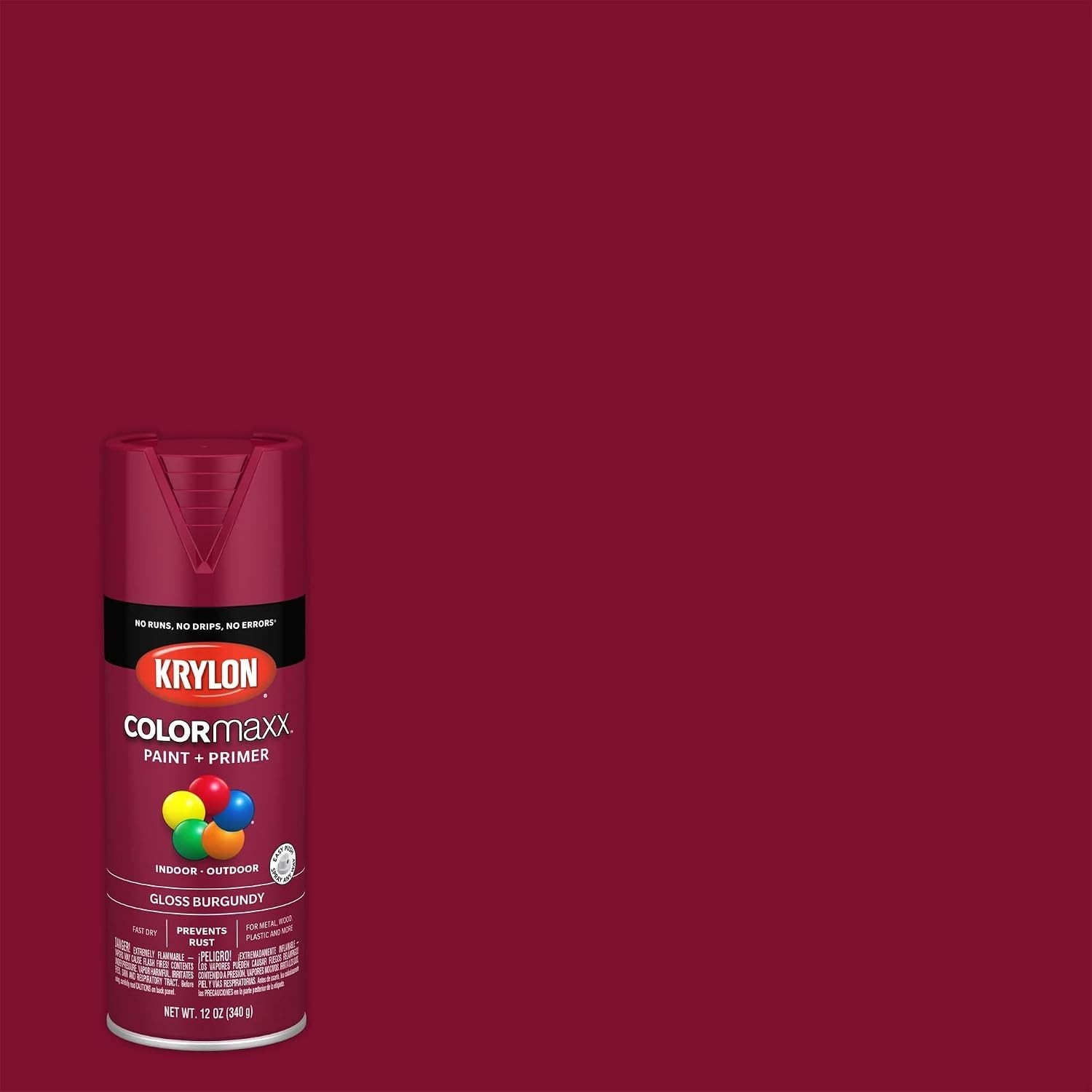 Gloss Burgundy Spray Paint, Fast-Drying Acrylic for Indoor and Outdoor Projects