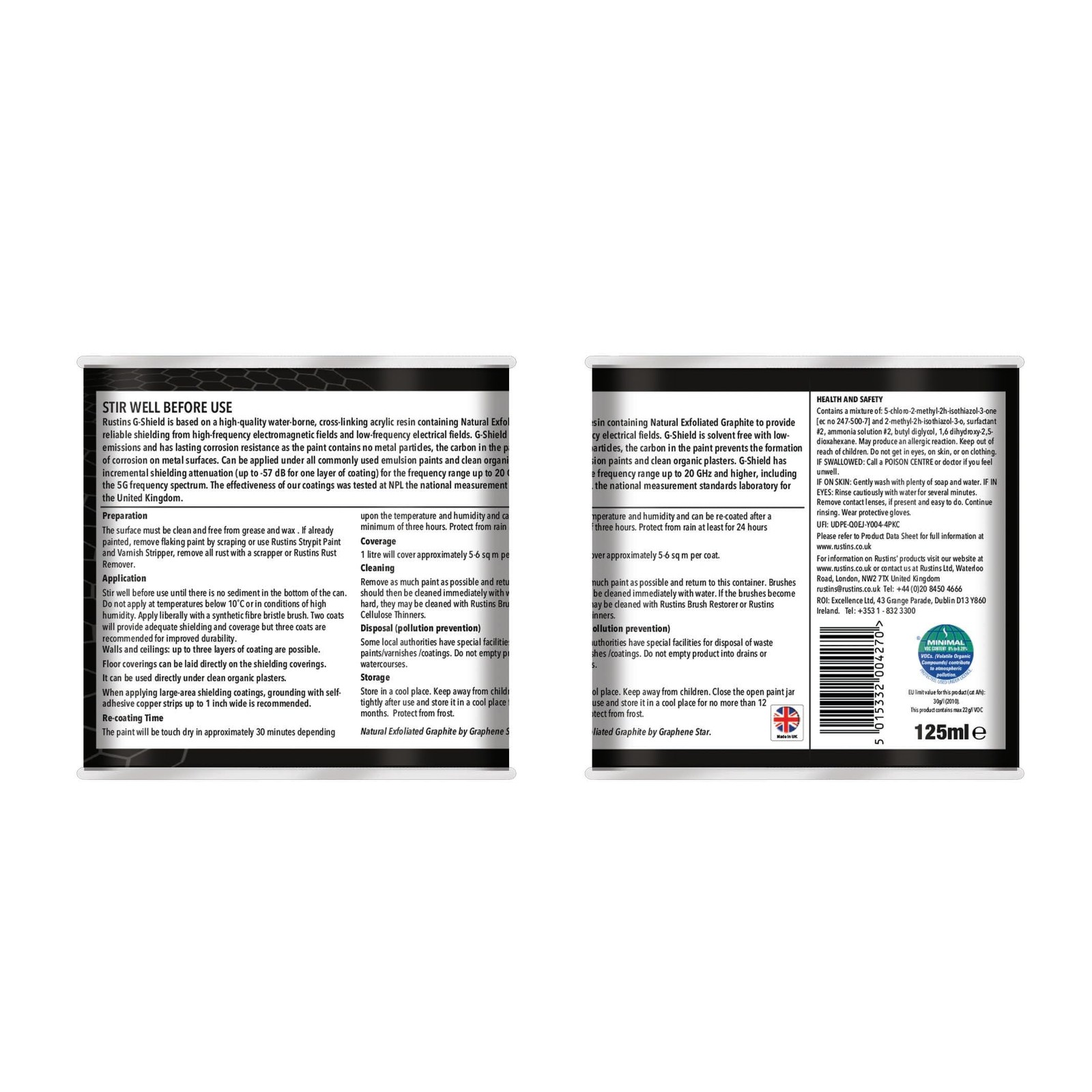Rustins G Shield Electro Smog Shielding Paint 125Ml Rgshp125