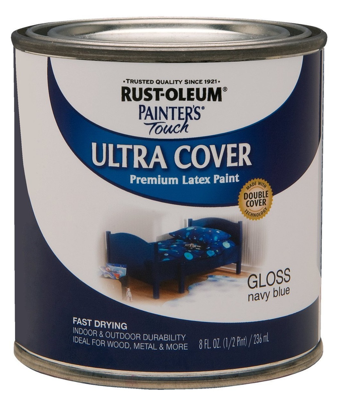 Gloss Navy Blue Paint 8 Oz for Indoor Outdoor Use Fast Drying Smooth Finish NEW