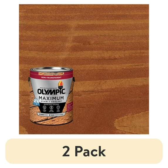 Olympic Maximum 1 Gallon Redwood Semi-Transparent Exterior Ready to Use Stain