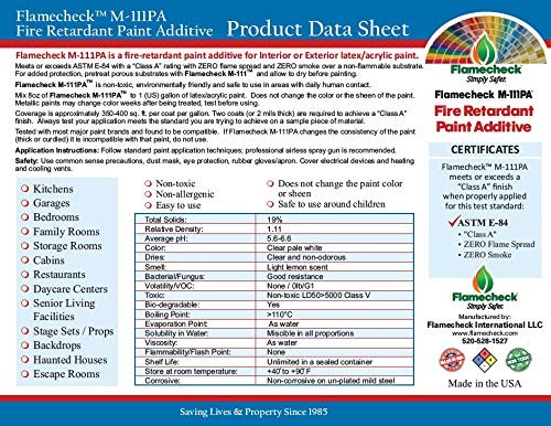 Flamecheck Simply Safer. Flamecheck M-111Pa Fire Retardant Paint Additive 40