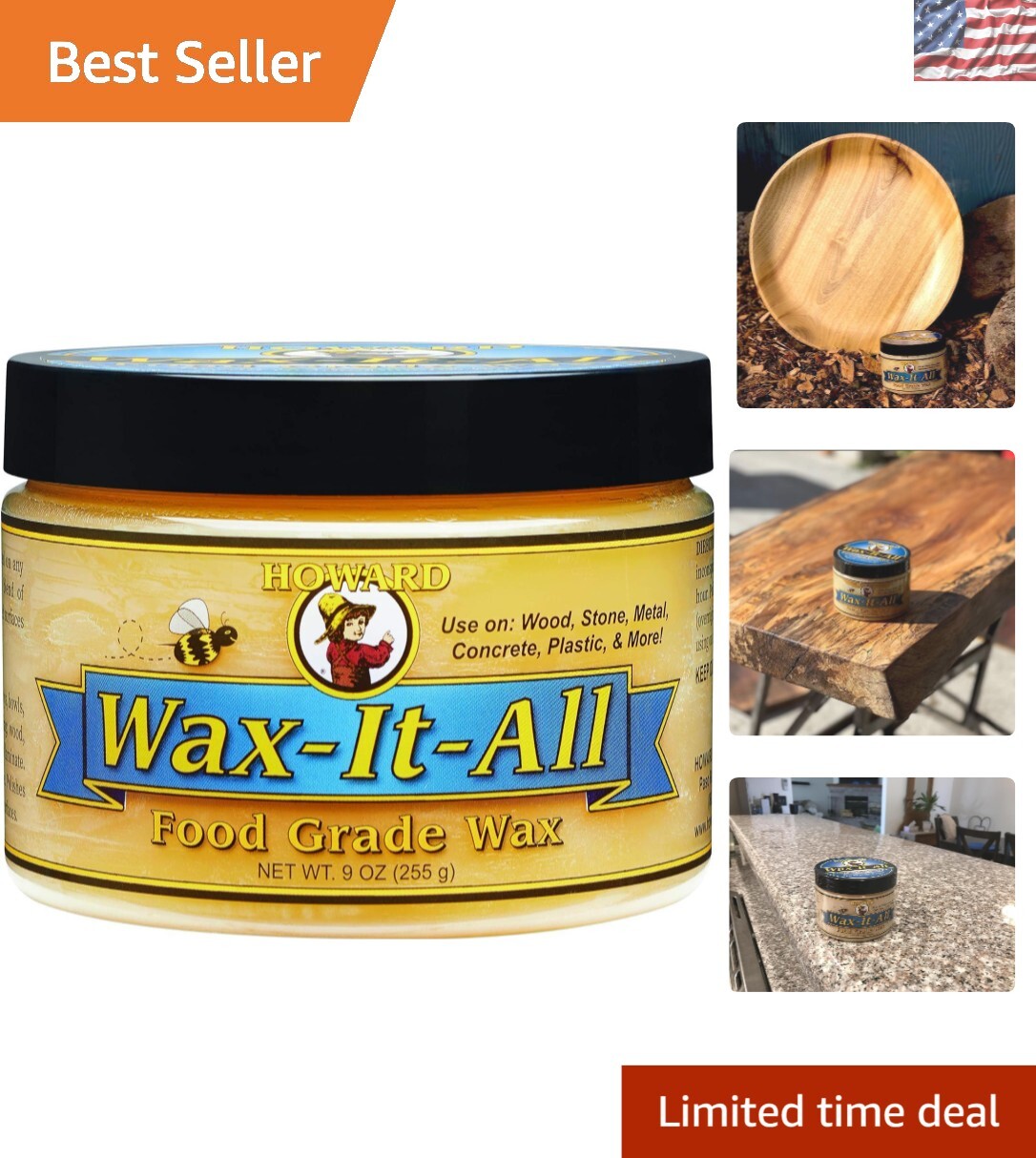 Beeswax Food-Grade Polisher – Water-Resistant Finish for Wood & Kitchen Surfaces