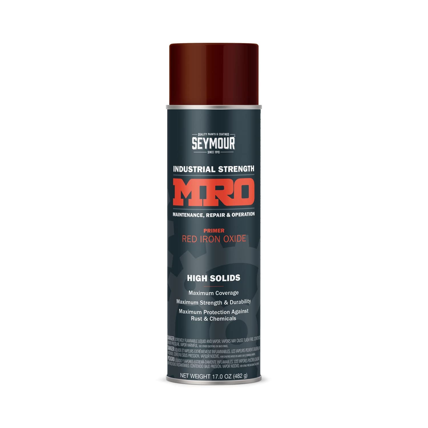 6201407 Industrial MRO High Solids Spray Paint, Red Iron Oxide Primer