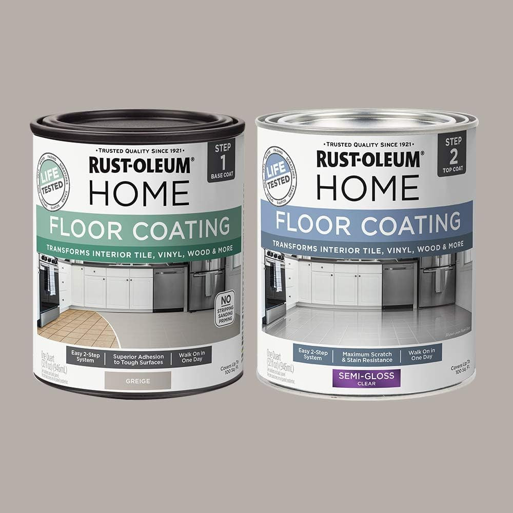 Semi-Gloss Greige Home Interior Floor Coating Kit – 367602