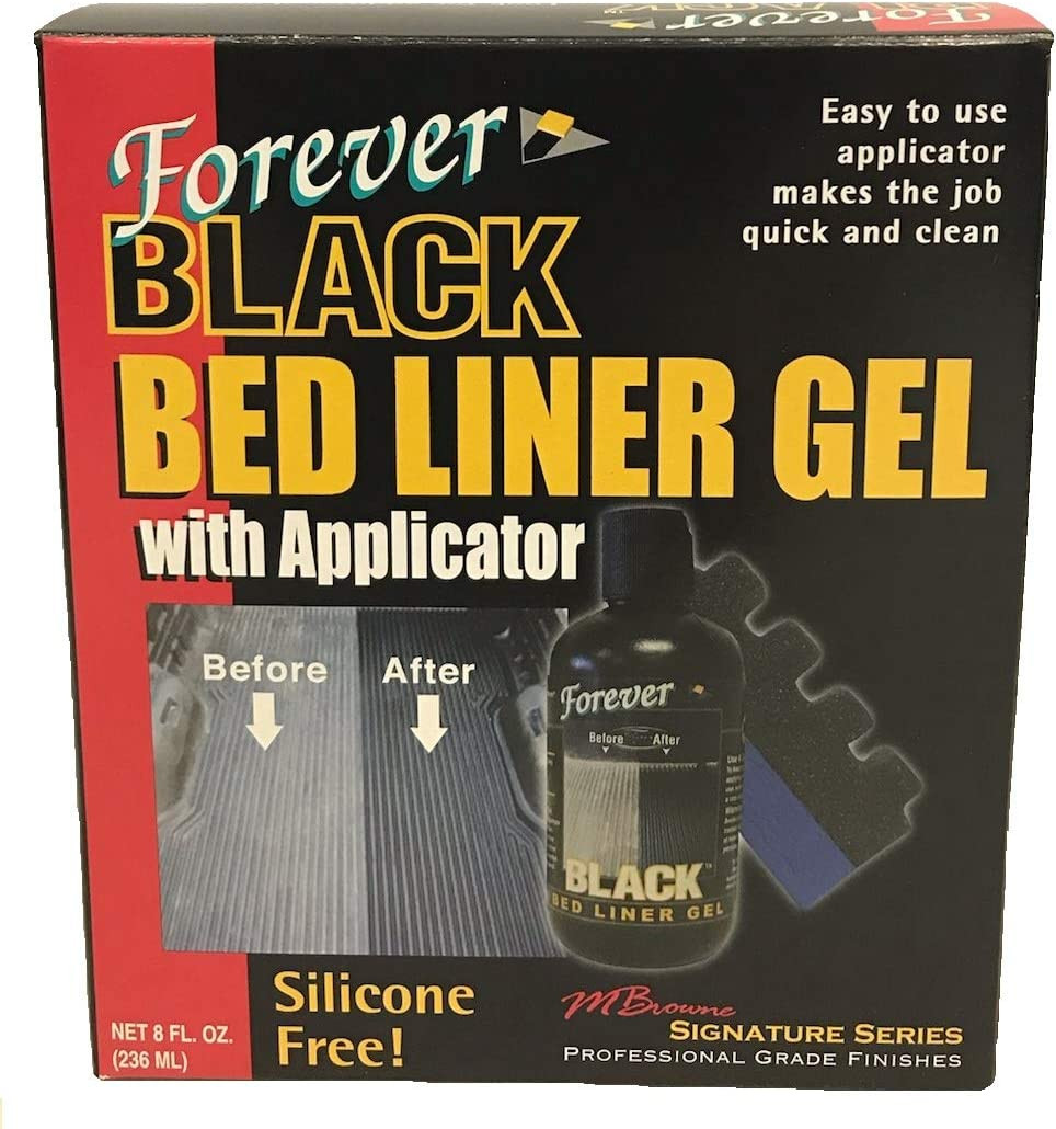 Forever Black Truck Bed Liner Gel – Black Colored Dye, Water Based, UV Protectio