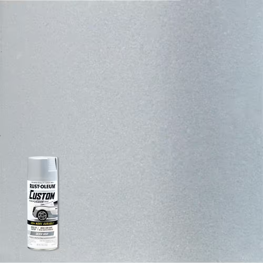11 Oz. Matte Silver Gray Custom Lacquer Spray Paint (6-Pack)