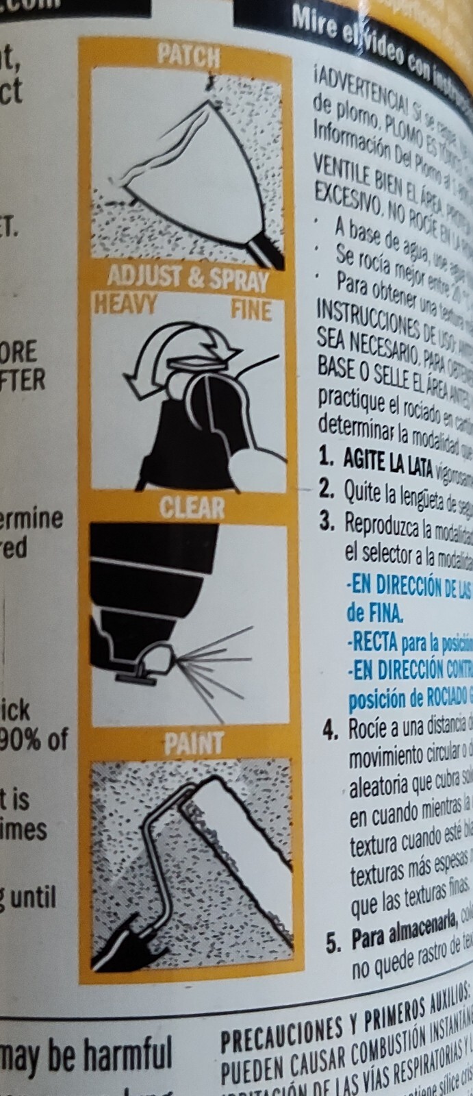 Homax 4096 Wall Textured Spray Patch, Sprays On Blue, Dries White, Orange Peel,