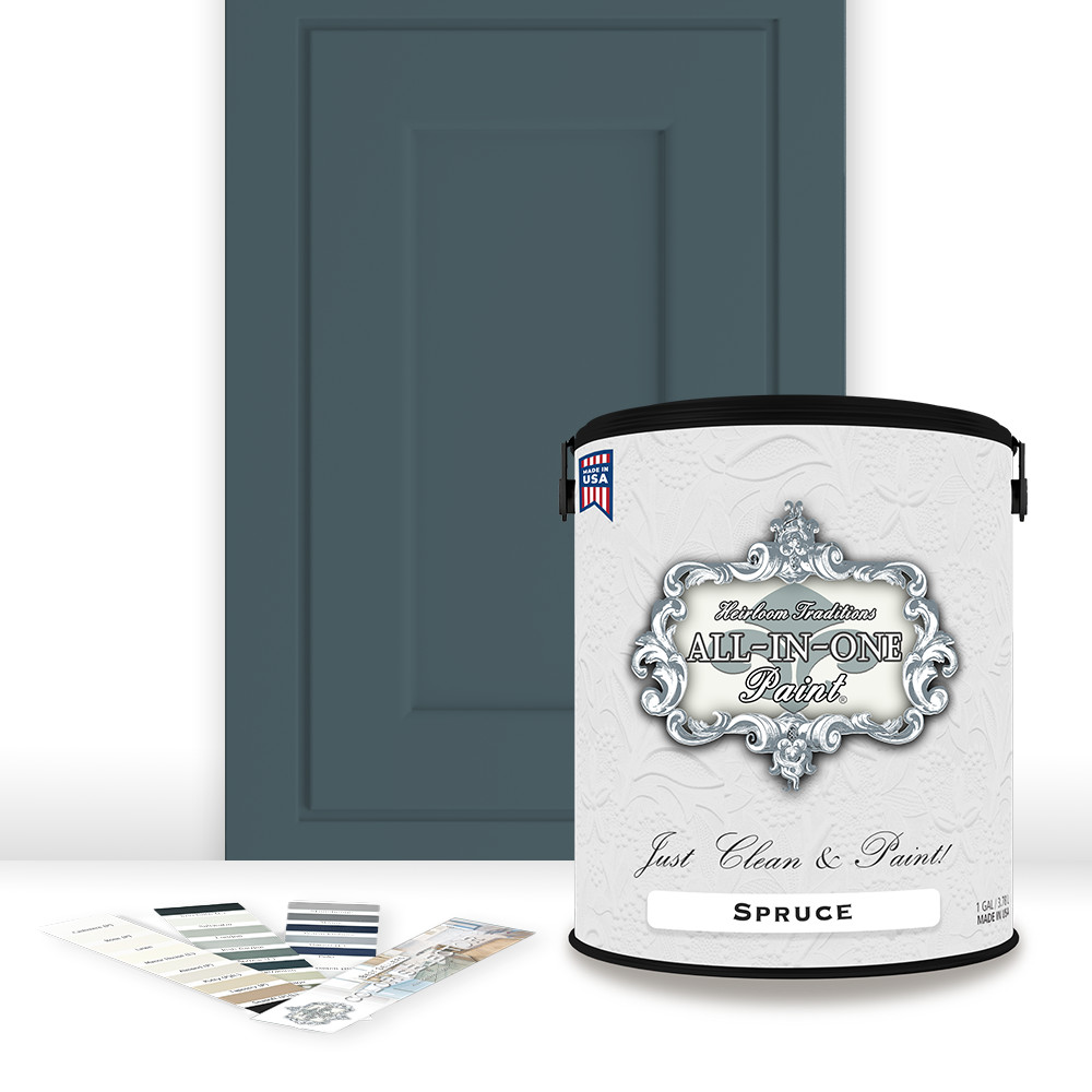 ALL-IN-ONE Paint by Heirloom Traditions – Spruce (Gray Green) – 128 Fl Oz –