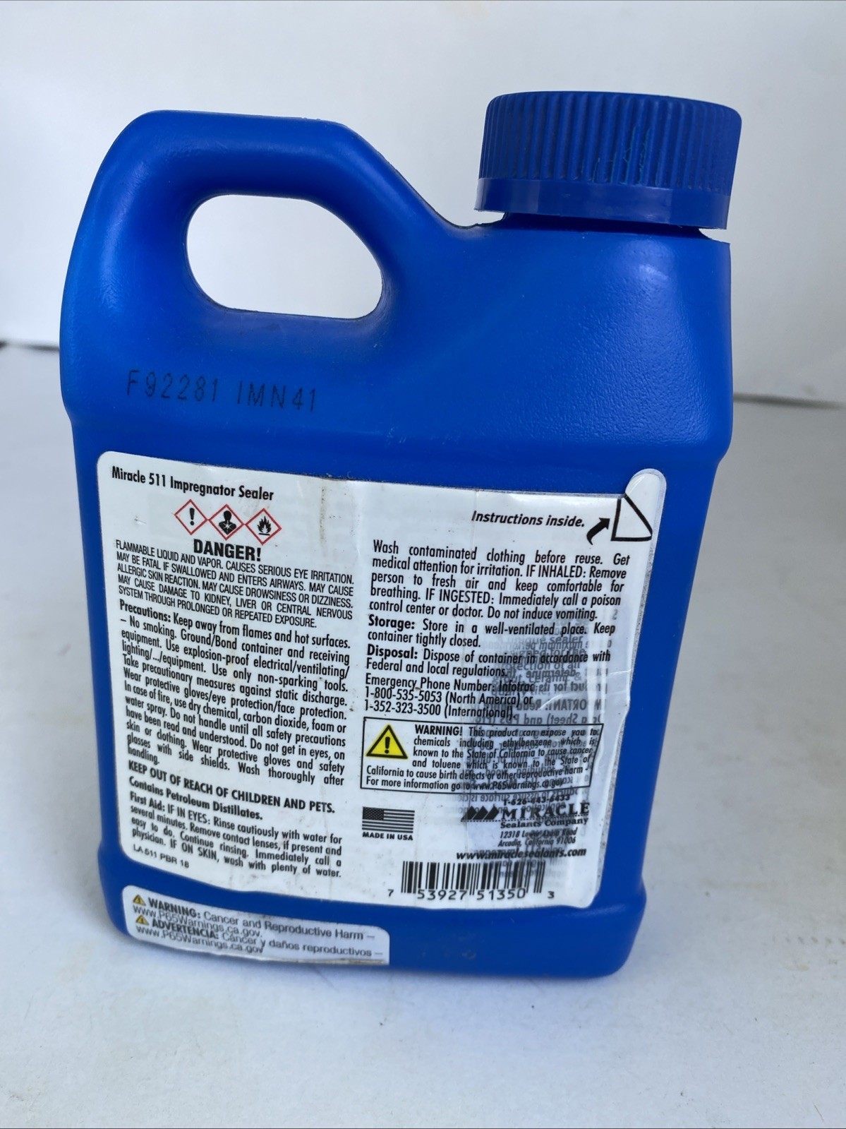 Miracle Sealants 511 Impregnator Sealer 16 Oz / Pint Stone Ceramic Tile Grout