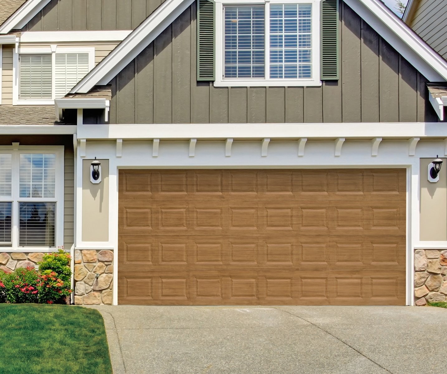 Wood Look Paint Kit for Garage Doors – Honey Oak Finish, Easy Application, Durab