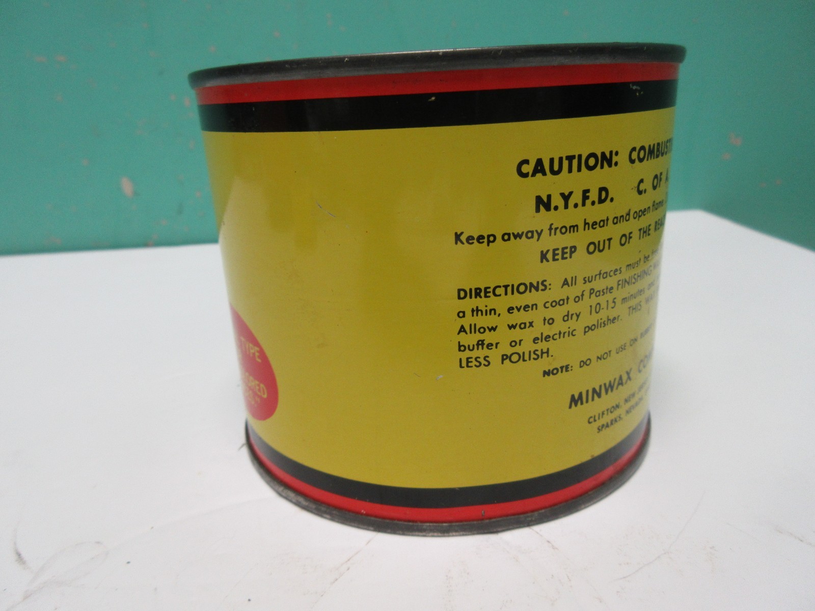 Vintage Minwax Paste Finishing Wax 1 Pound Metal Can Special Type Dark Surfaces