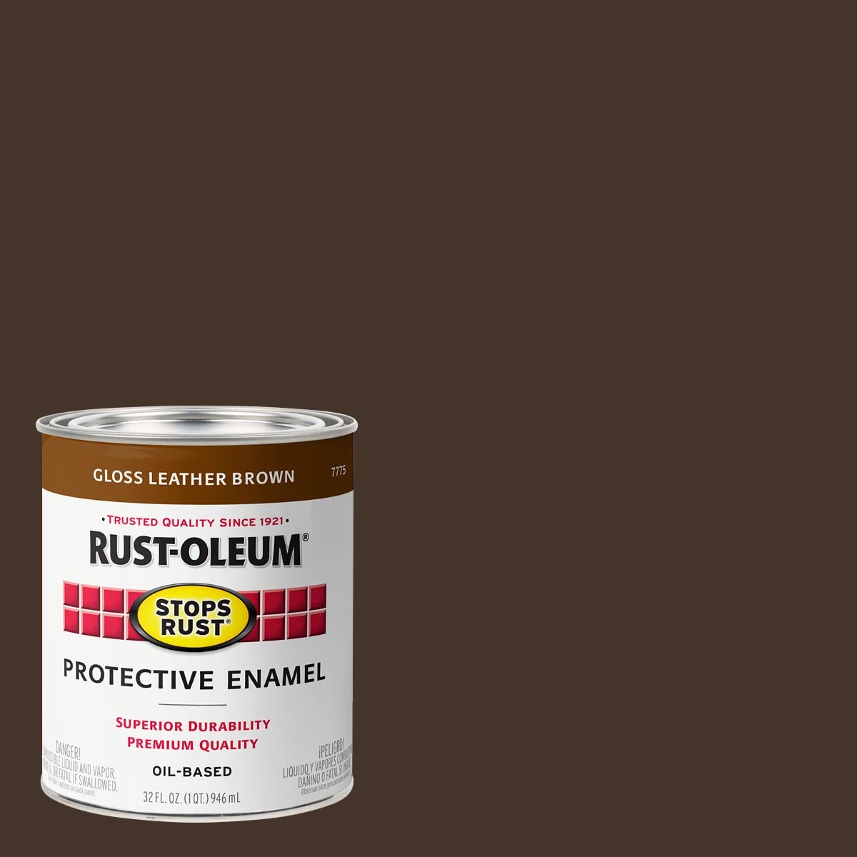 Rust Oleum Stops Rust Protective Enamel Paint 32 Fl Oz Gloss Leather Brown
