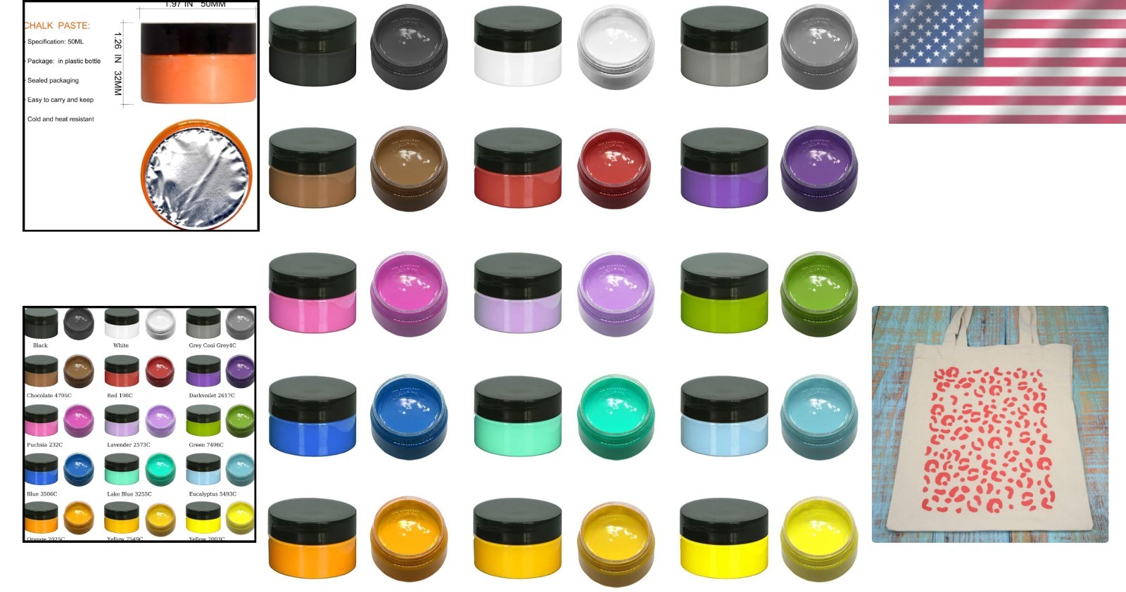 Vibrant Self-Adhesive Stencil Paint – 15 Colors Chalk Paste for Art Projects