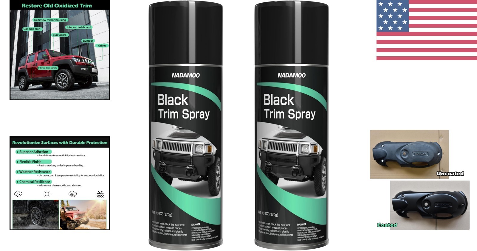 Durable Black Spray Paint – Multi-Surface, 13oz x 2, Effortless DIY Application