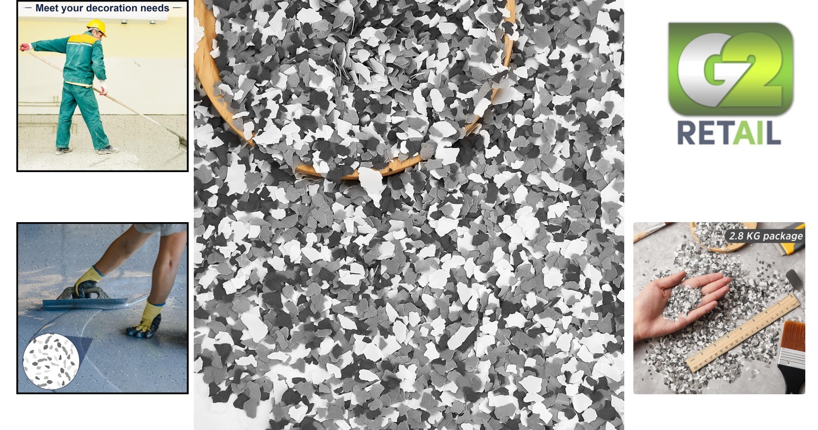 Multi-Purpose 2.8 Kg Epoxy Flakes – Easy Application for Indoor & Outdoor Use