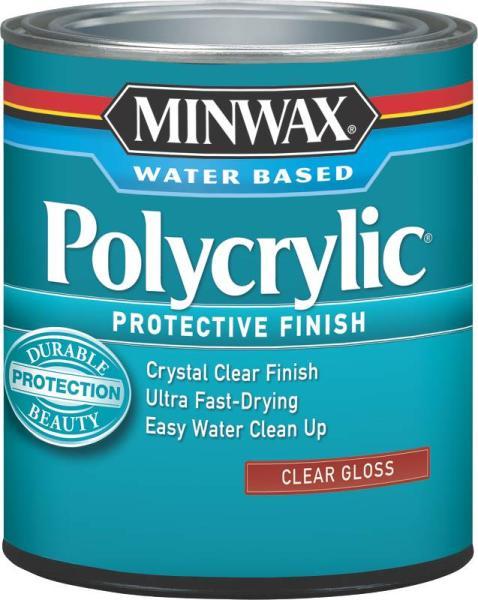NEW MINWAX QUART CLEAR GLOSS WATER BASED POLYCRYLIC FINISH 6542948