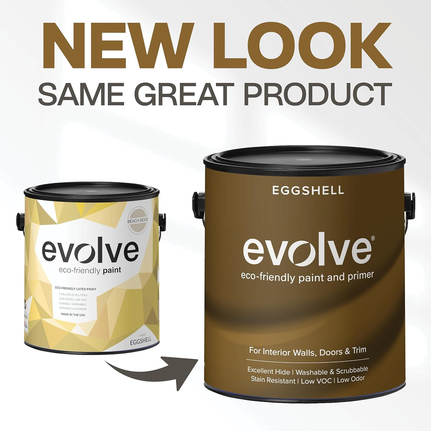 EVOLVE Paint & Primer Beach Beige 5-Gal Low Sheen Interior Exterior Paint