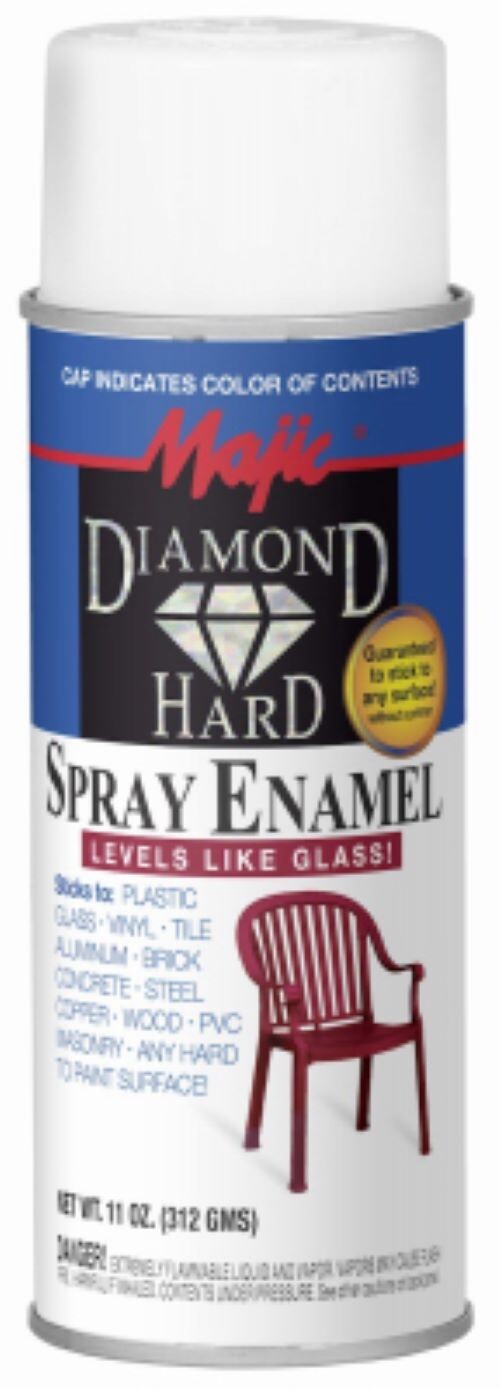 Majic 8-21500-8 Diamond Hard 11 oz Can of Gloss White Spray Enamel Paint