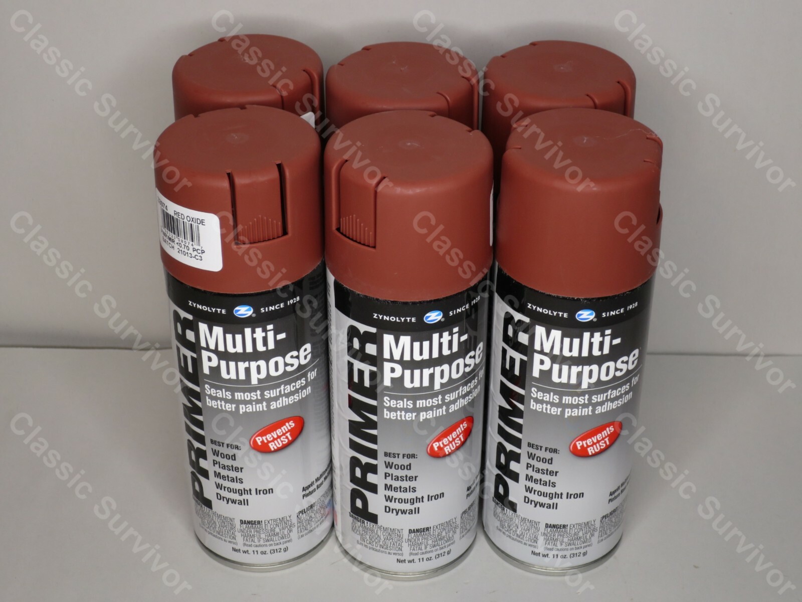 Aervoe Z8074 Zynolyte Multipurpose Primer, Red Oxide Case of Six Cans