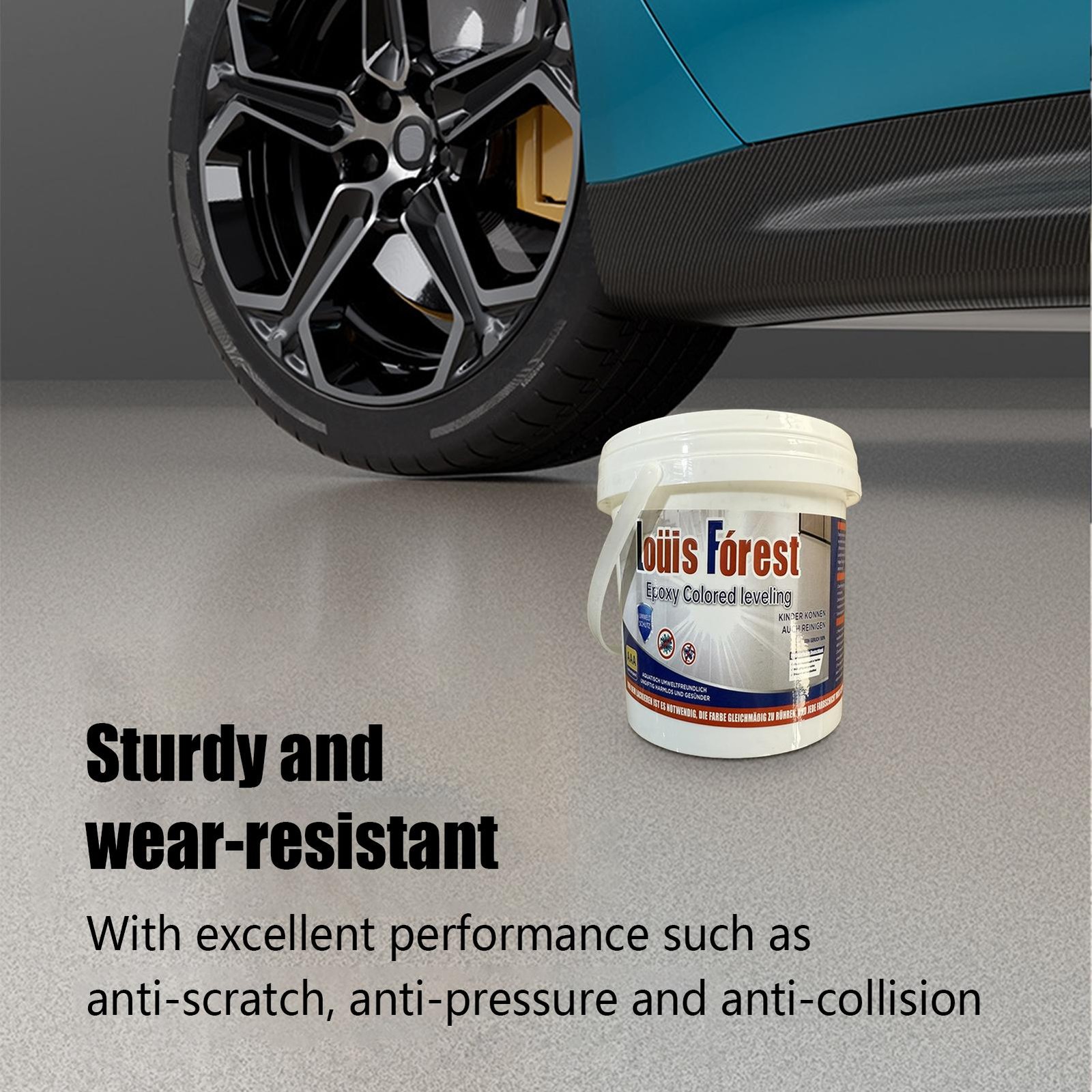 High-Gloss Marble Effect Epoxy Floor Coating, Epoxy Floor Paint ~
