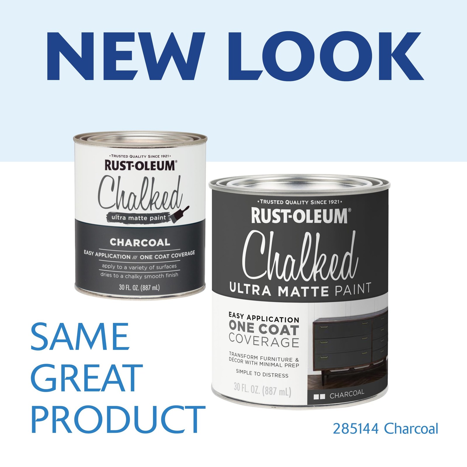 Rust Oleum Chalked Ultra Matte Paint 30 Oz Pack Of 2 Charcoal Easy Use