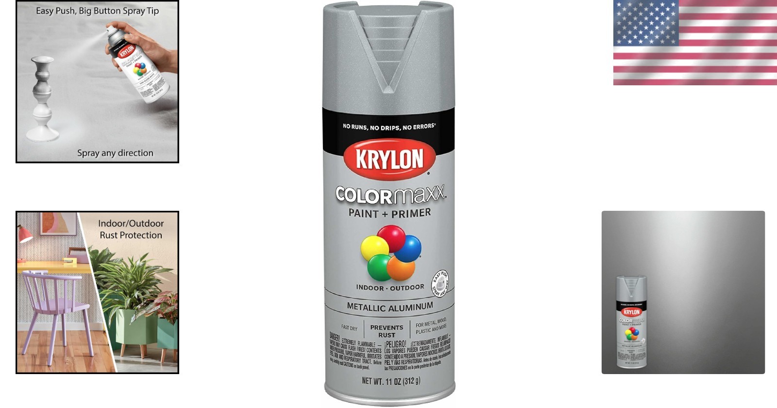 12 Oz. Krylon Metallic Spray Paint – Perfect for All Interior/Exterior Crafts