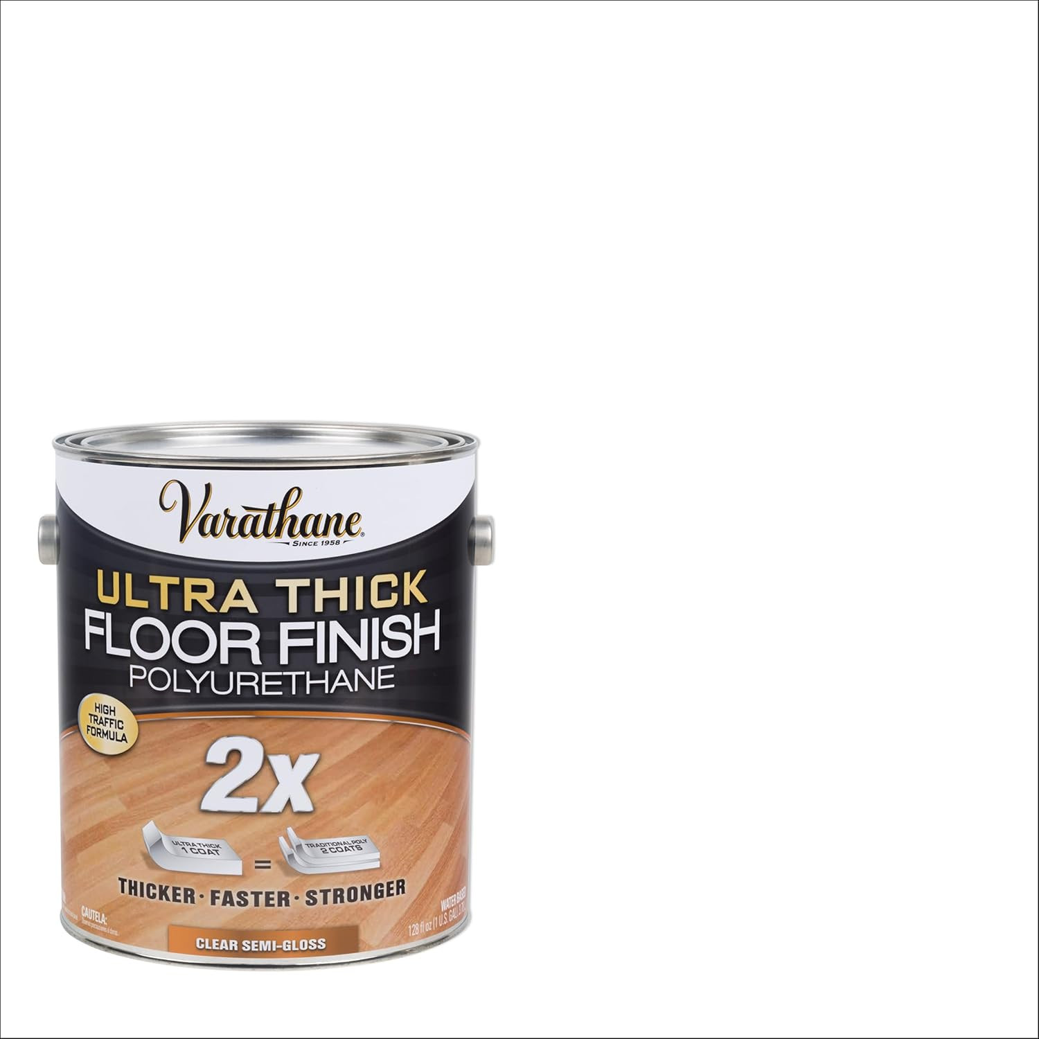 Ultra Thick Semi-Gloss Polyurethane Floor Finish – 1 Gallon Clear Coat
