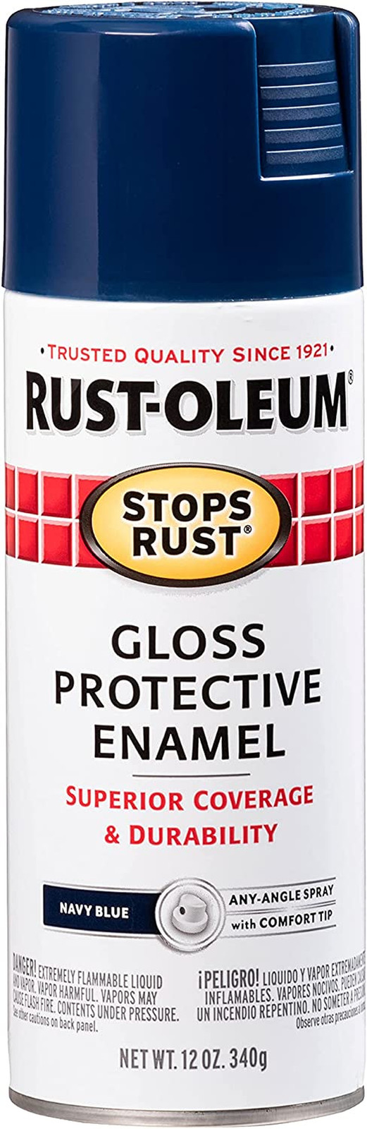 7723830 Stops Rust Spray Paint, 12 oz, Gloss Navy