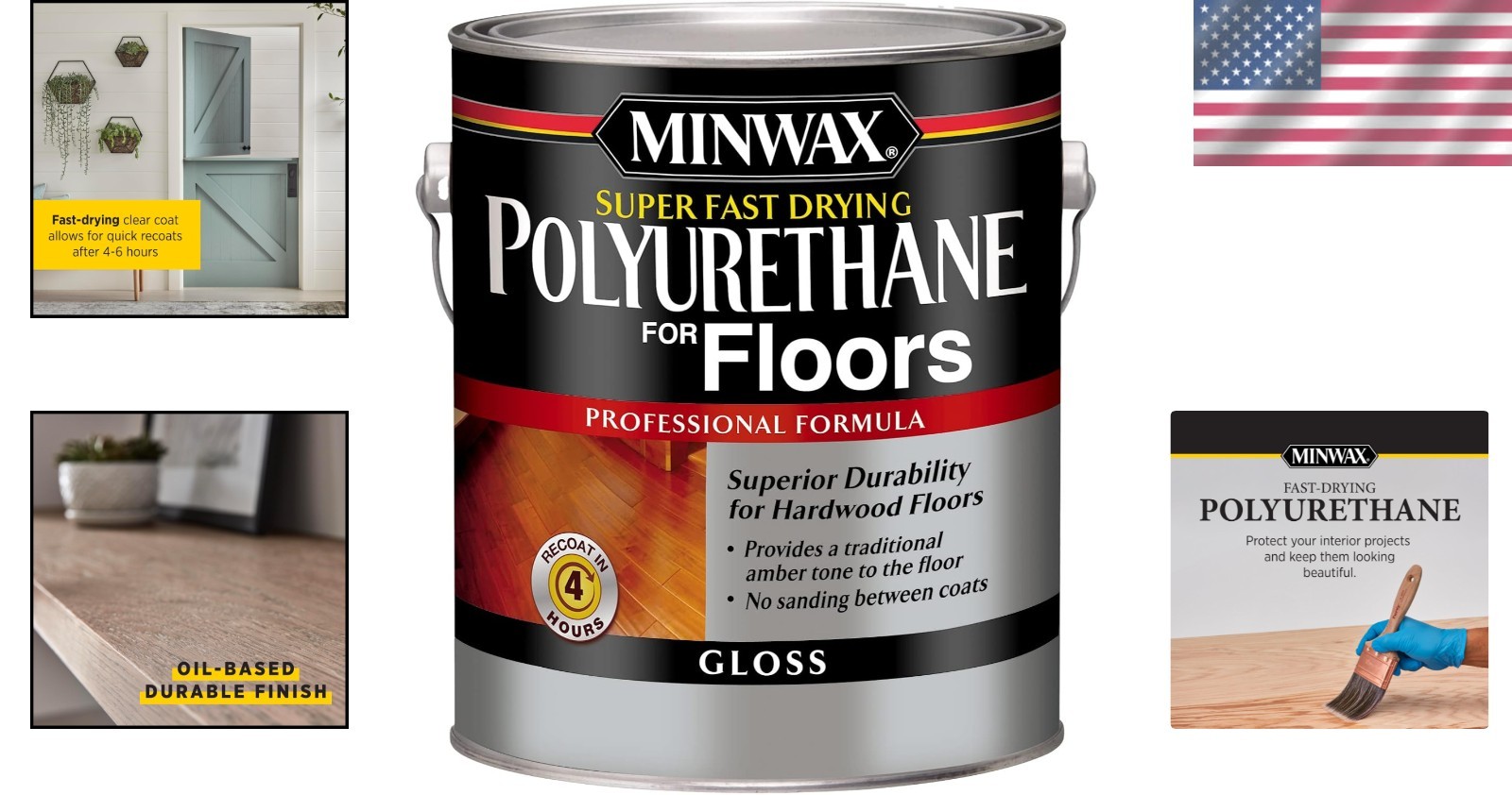 Hardwood Floor Polyurethane Finish, Clear Gloss`^