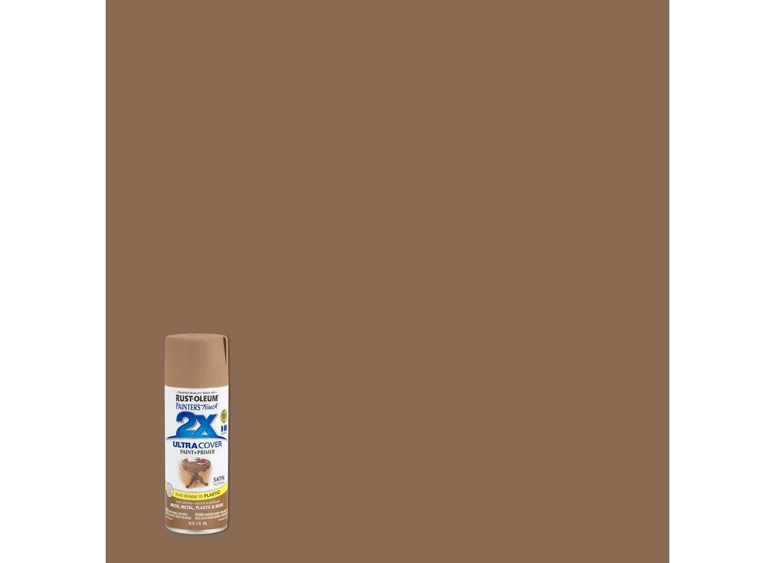 PAINTER’S Touch Satin Spray Paint, Satin, Nutmeg, 12 oz, Aerosol Can