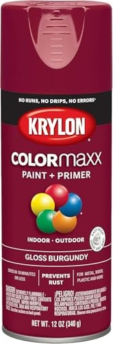 12 Ounce Burgundy Paint Premium Coverage Indoor Outdoor Fast Dry Spray Paint