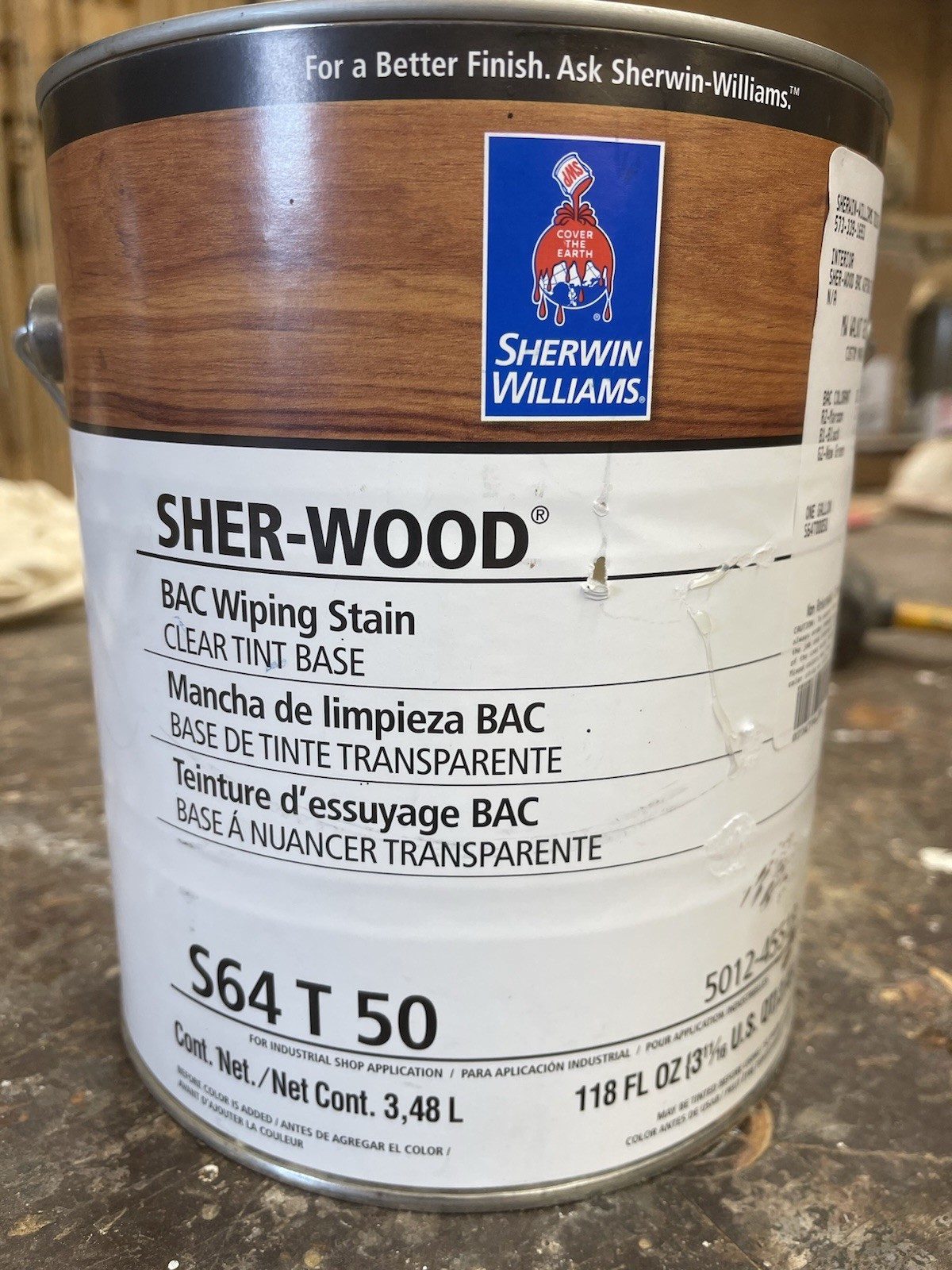 Sherwin Wlliams Sher-Wood BAC Wiping Stain / Gallon/ Minwax Walnut Gel Match