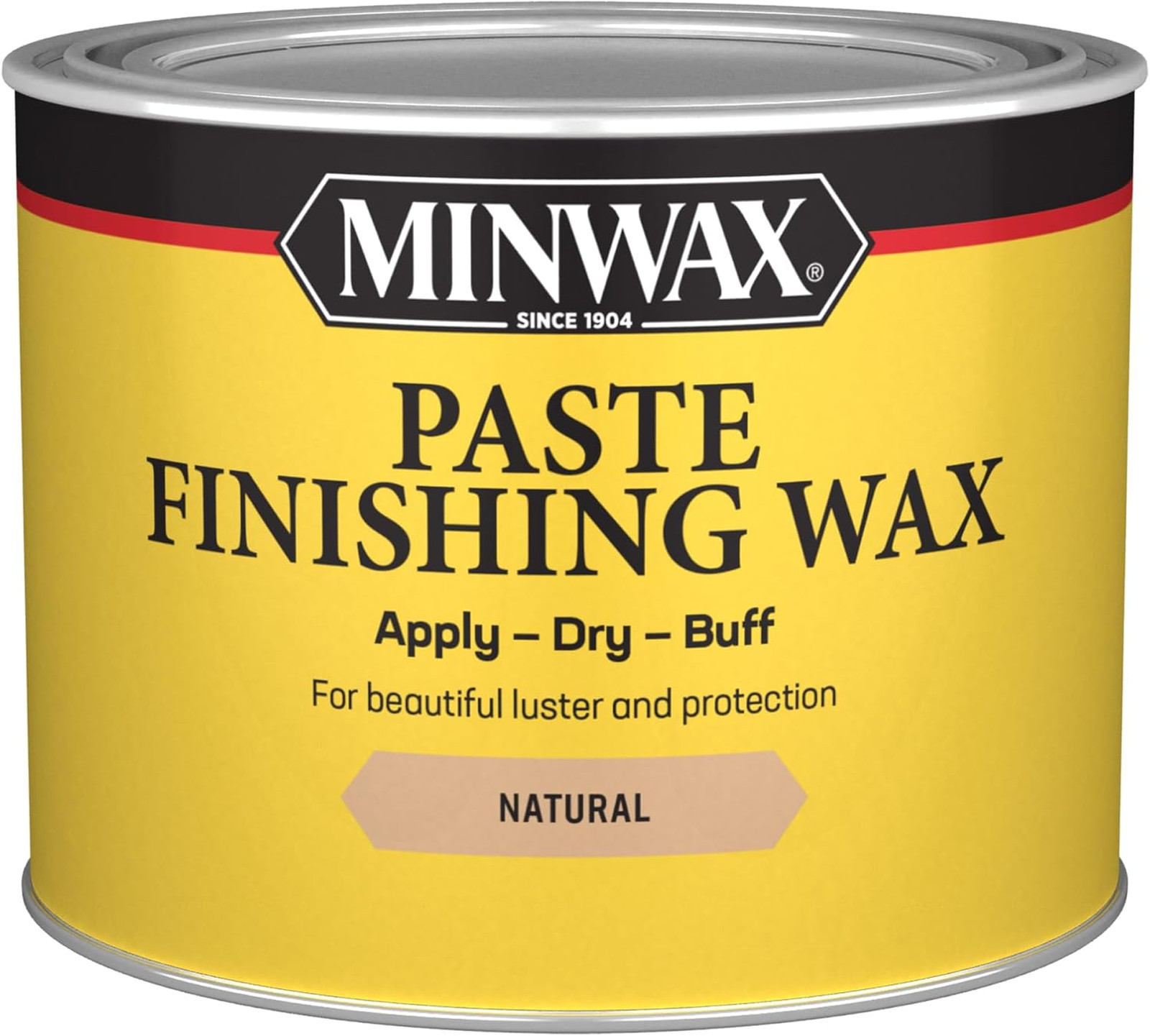 Paste Finishing Wax Natural 1 lb for Furniture Cabinets Woodwork Antiques and
