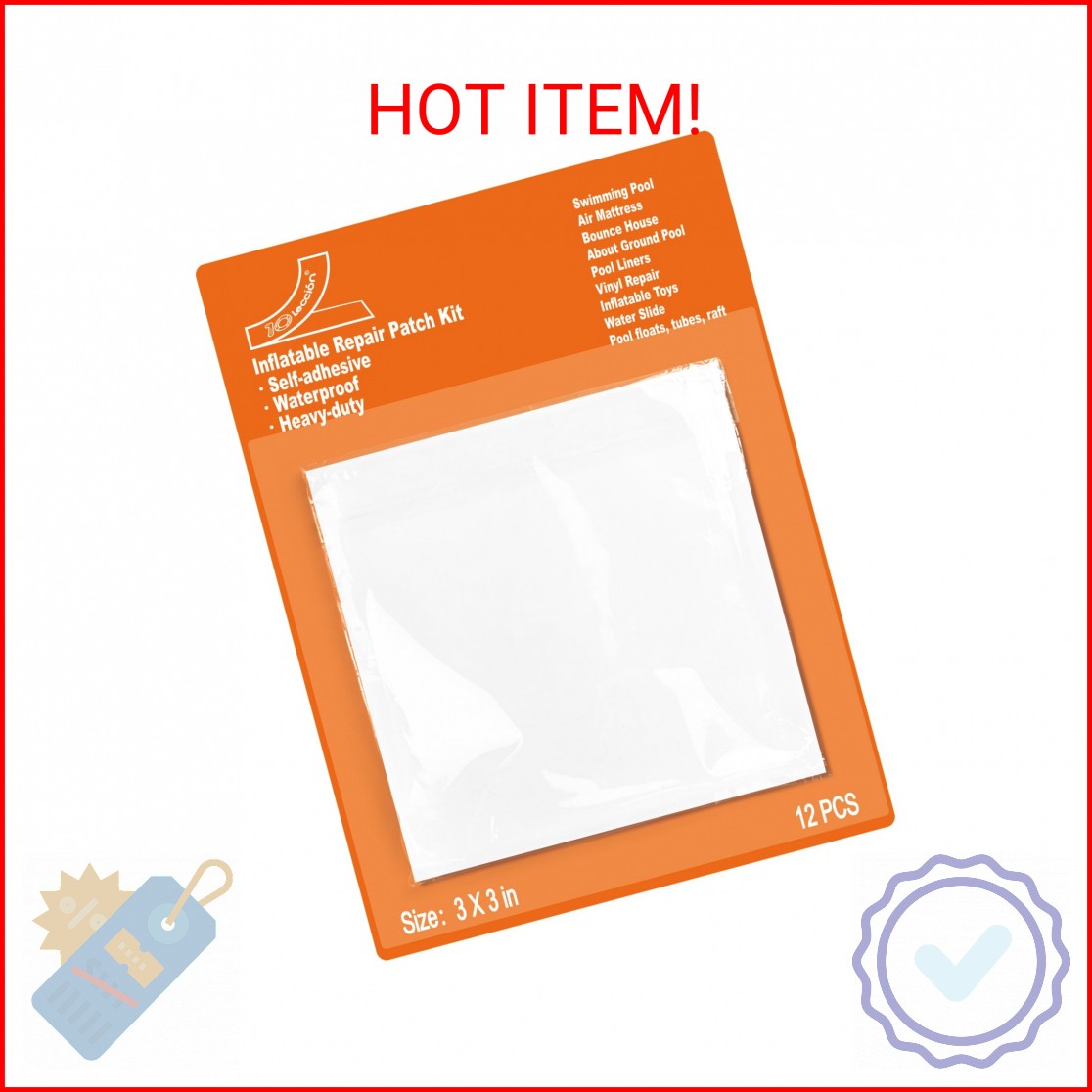 Pool Patch Repair Kit for Inflatables-Air Mattress Patch Kit Heavy Duty, Waterpr