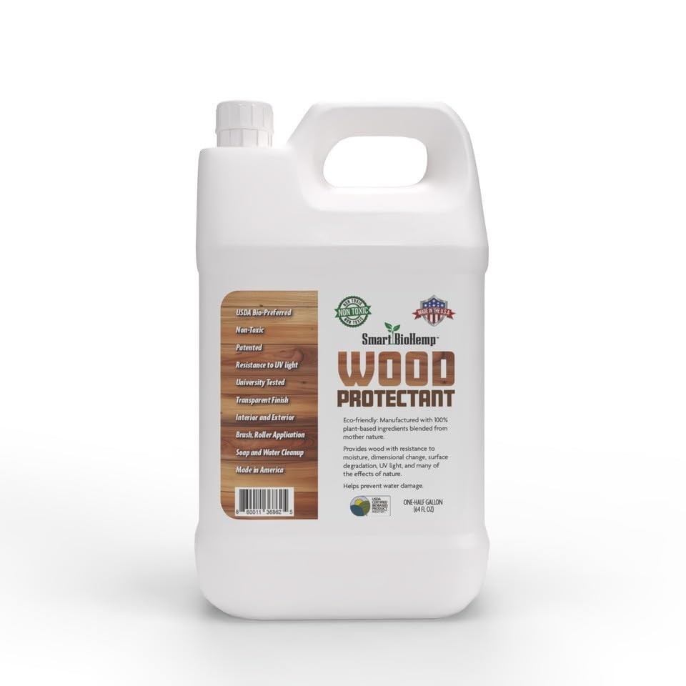Plant-Powered Half Gallon Wood Protectant, Protects from Water & UV Rays, Pen…