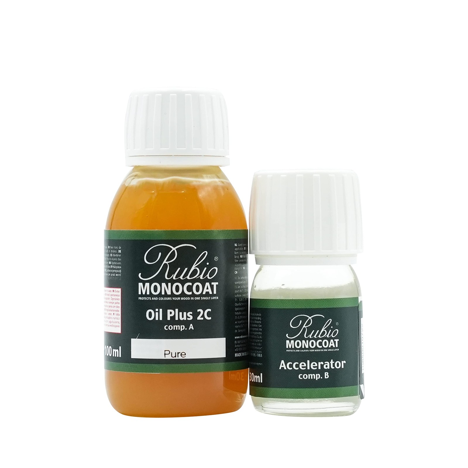 Rubio Monocoat Wood Oil Finish 65 ft² – Pure | Plus 2C | 130 ml,