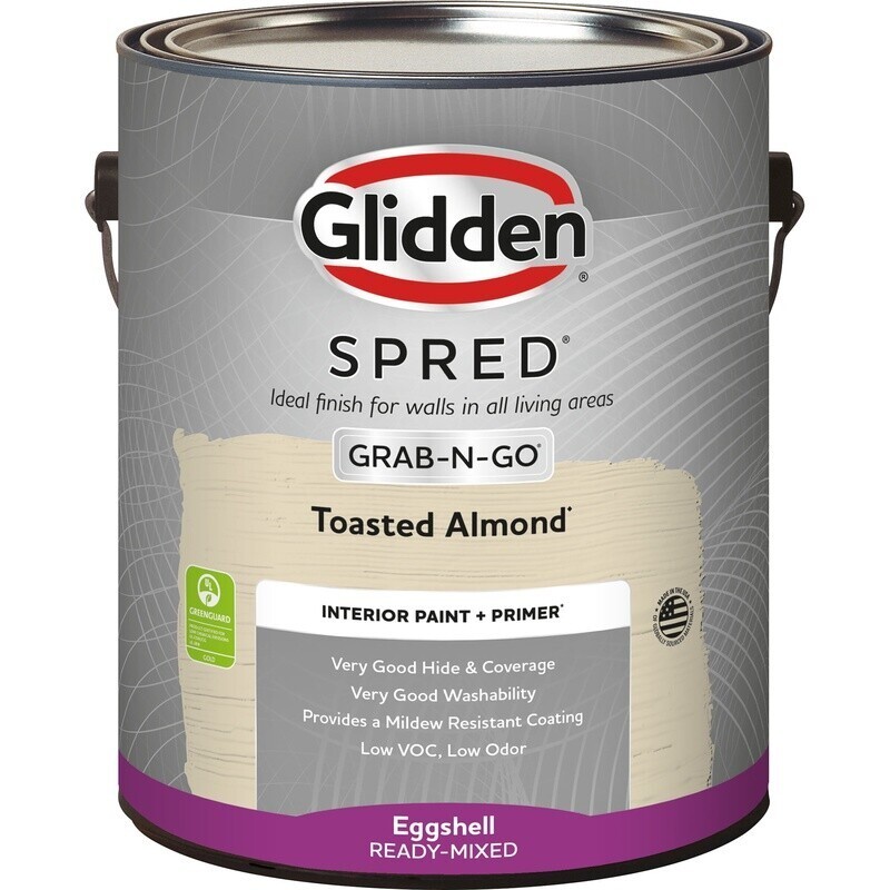 Toasted Almond Interior Paint Primer Low Odor Low VOC Washable Scrubbable 1 Gal