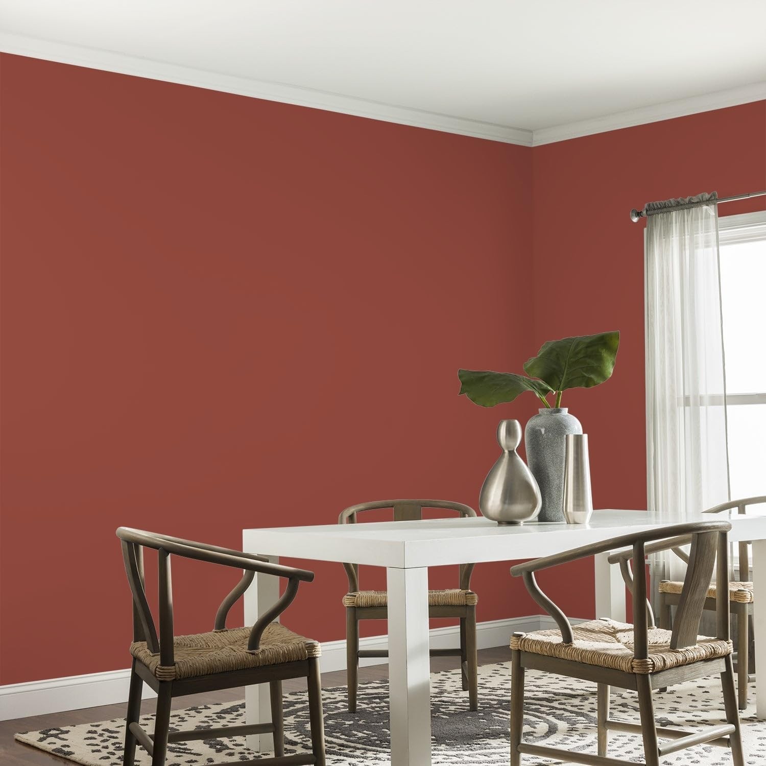 Glidden Interior Paint + Primer: Red/Cedar Chest, One Coat, Eggshell, 1-Gallon